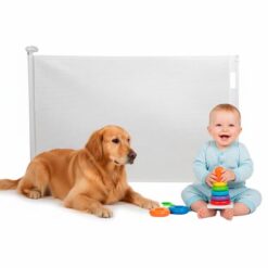 Puerta de Seguridad Retráctil Mawe By Gadnic Gate 140cm Con Bloqueo Para Bebés Niños y Mascotas