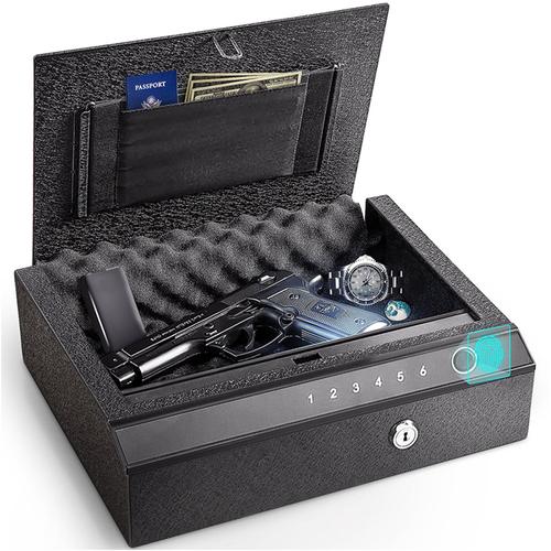 Caja Fuerte Digital Gadnic Huella Contraseña Llave Apertura Automatica Iluminacion LED Alarma