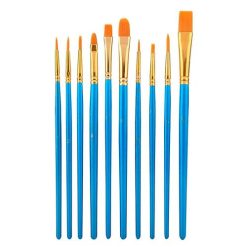 Kit x10 Pinceles Para Artistas Gadnic ART1 Arte Acuarela Óleo
