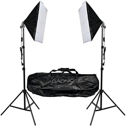 Kit Par de Trípodes Gadnic Softbox Iluminación Bolso Kit Profesional Fotografía