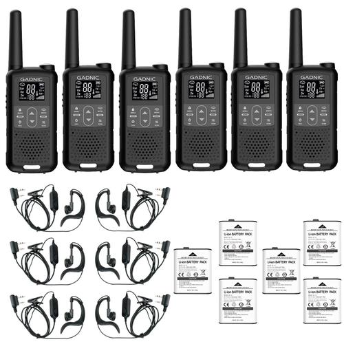 Kit 6 Mini Walkie Talkie Gadnic WK5200 Bidireccional de Largo Alcance