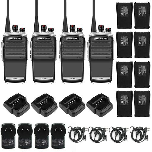 Handy Baofeng KS-305 Profesional Kit x4 5w Hasta 10km + 8 Baterías y 4 Manos Libres