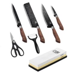 Set x4 Cuchillos  Piedra de Afilar de Corindón