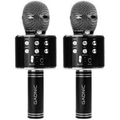 Kit x2 Micrófono Gadnic KM-01 Karaoke Inalámbrico Bluetooth