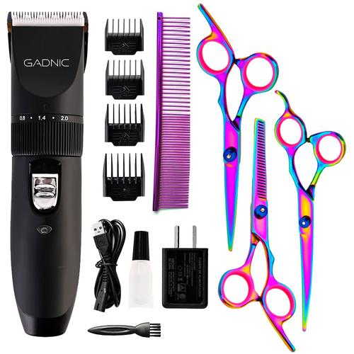 Kit Cortadora de Pelo Canino Gadnic CPL52 + Tijeras Peluquería Canina