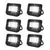 Kit x6 Reflectores Led Blanco 50W Exteriores y Interiores