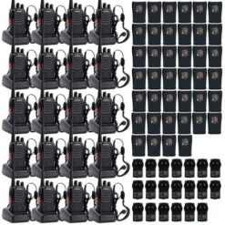 Handy Baofeng BF-888S Kit x20 5w 16CH UHF Hasta 10km + 40 Baterías y 20 Manos Libres