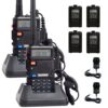 Handy Baofeng UV-5R Kit x2 Bi-Banda 8w Hasta 12km + 4 Baterías y 2 Manos Libres