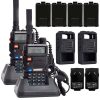 Handy Baofeng UV-5R Kit x2 Bi-Banda 8w c/ Funda Hasta 12km + 4 Baterías y 2 Manos Libres