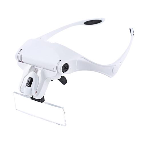Vincha Lupa Gadnic Con Luz LED Y 5 Aumentos Profesional Manos Libres