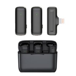 Microfono Inalambrico Corbatero Gadnic con Caja Cargadora