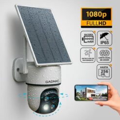 Cámara de Seguridad Solar Gadnic Lente Dual IP65 FullHD