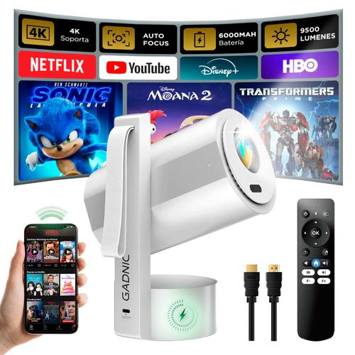 Proyector Inalámbrico Gadnic 4K Android TV Enfoque Y Keystone Automático