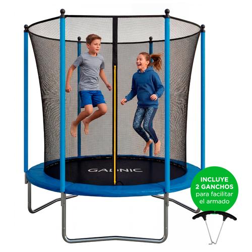 Cama Elástica Gadnic 244 cm 8 ft Trampolin Con Red De Protección Estructura Acero