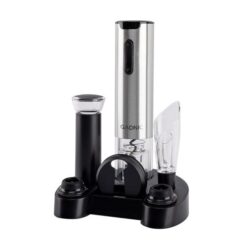 Set Para Vino Profesional Gadnic Abridor Eléctrico + Vertedor + Cortador Precinto + Tapón + Bomba De Vacío