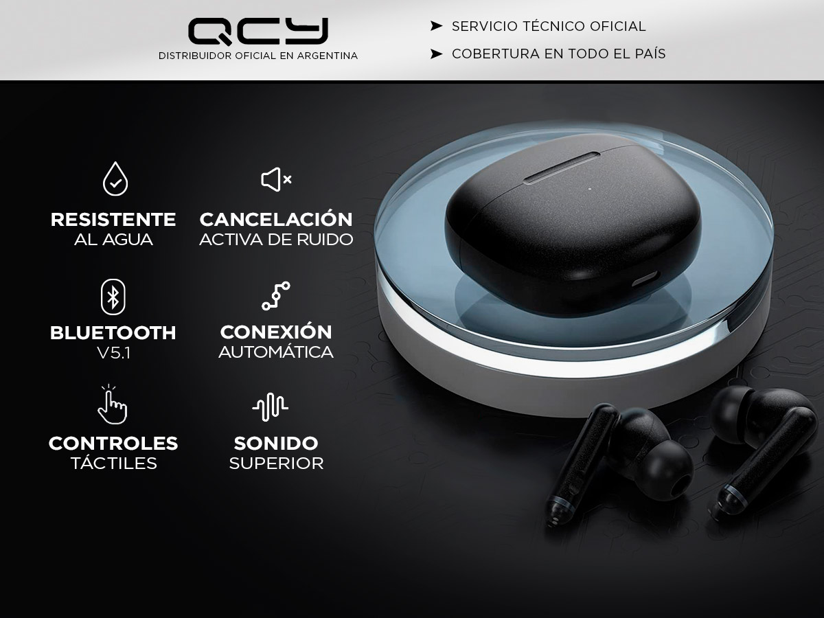 Auriculares Inalámbricos Híbridos QCY Cancelación de Sonido - Imagen 2