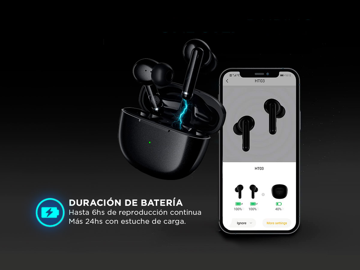 Auriculares Inalámbricos Híbridos QCY Cancelación de Sonido - Imagen 5