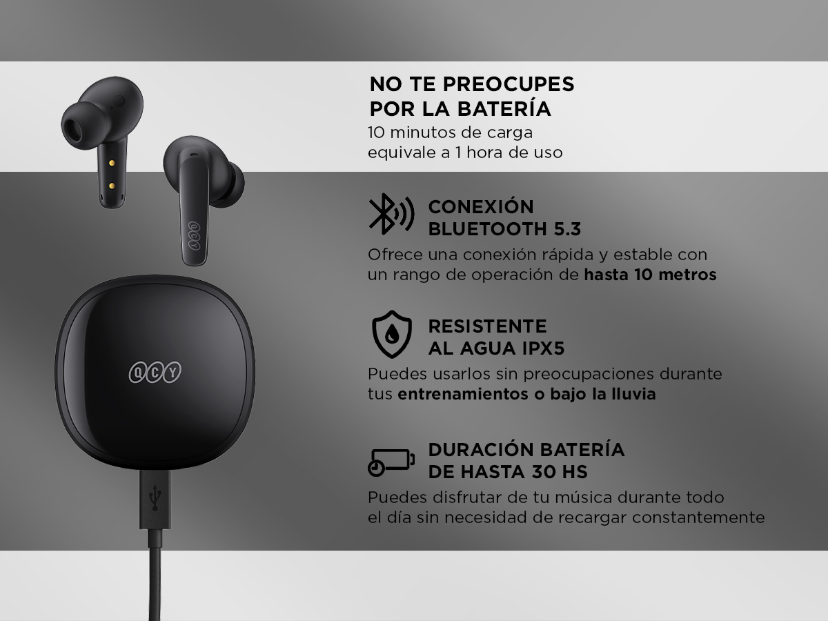Auriculares QCY T26 con Estuche - Imagen 5