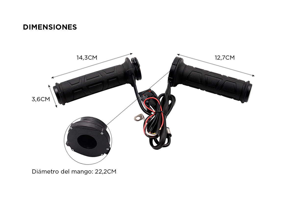 Calienta Puños Para Moto Gadnic CPM350-ADV Temperatura Graduable - Imagen 5