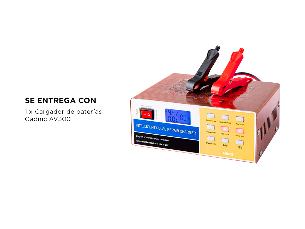 Cargador De Batería Para Auto Gadnic AV700 Mantenedor 12v 12A 24v 7A Corte Automático Inteligente - Imagen 6
