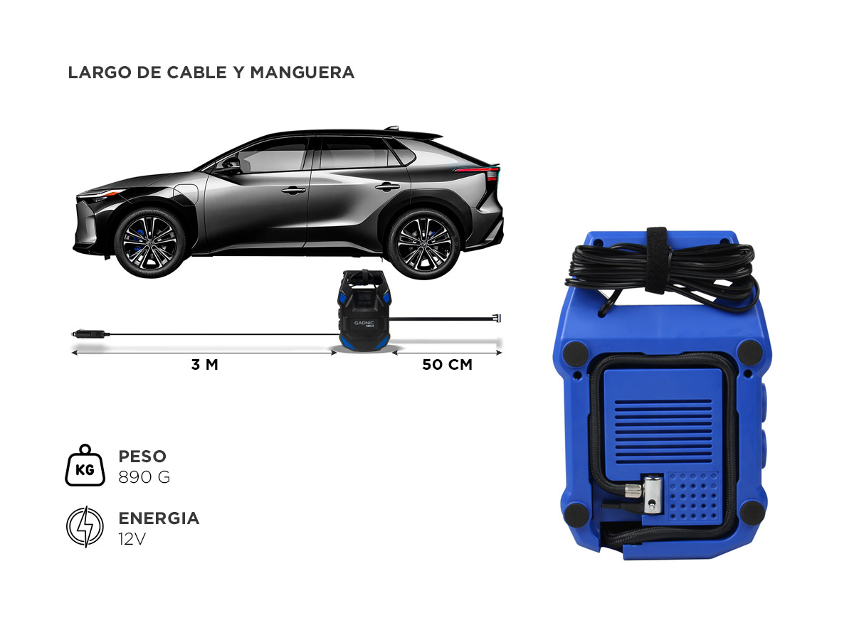 Compresor de Aire Portátil Gadnic Inflador Inalámbrico - Imagen 5