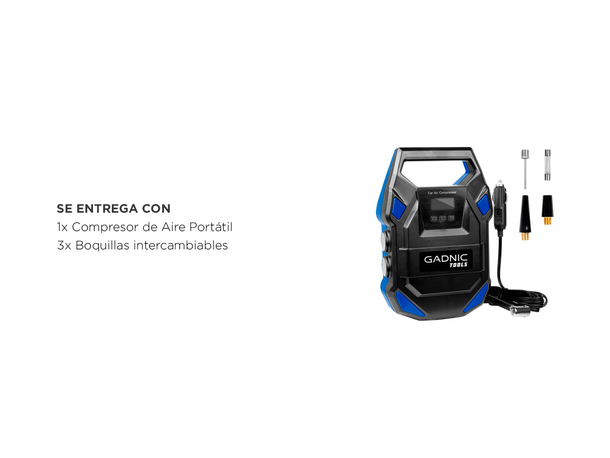 Compresor de Aire Portátil Gadnic Inflador Inalámbrico - Imagen 6