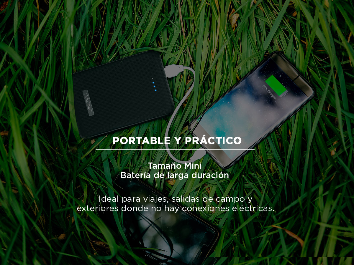Cargador Portátil Gadnic Mini 15000 mAh Carga Rápida 2 USB - Imagen 5