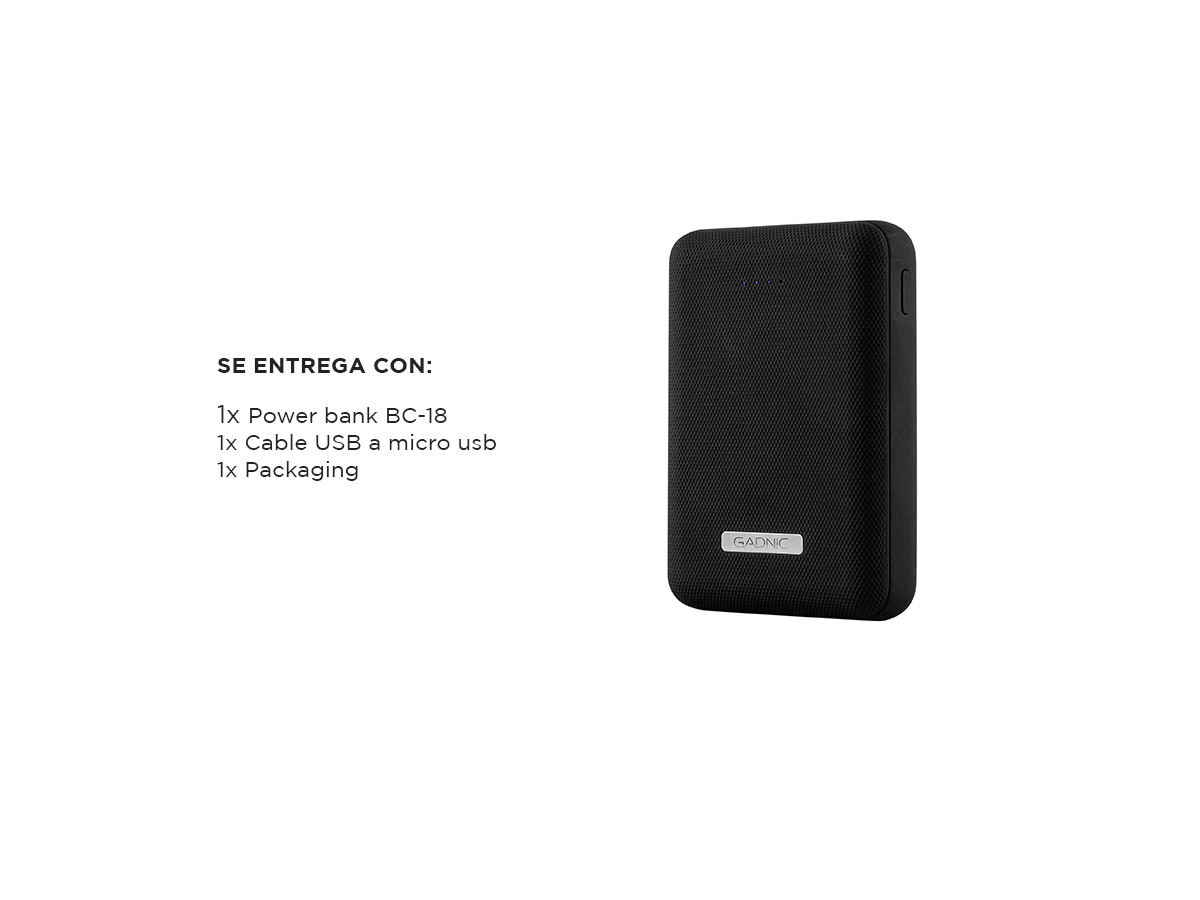 Cargador Portátil Gadnic Mini 15000 mAh Carga Rápida 2 USB - Imagen 7
