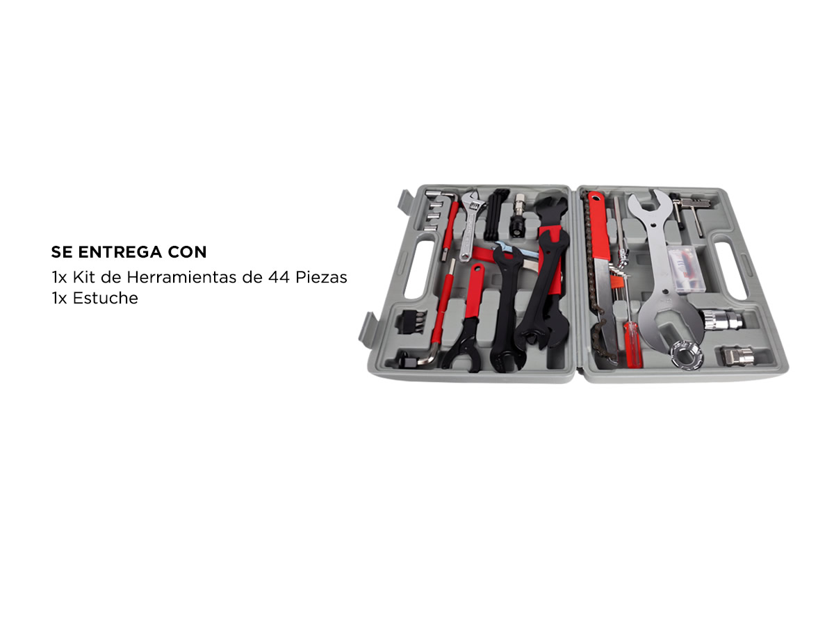 Kit Herramientas Para Bicicleta Gadnic 44 Piezas Reparacion Completa Llaves Extractores Manometro - Imagen 6