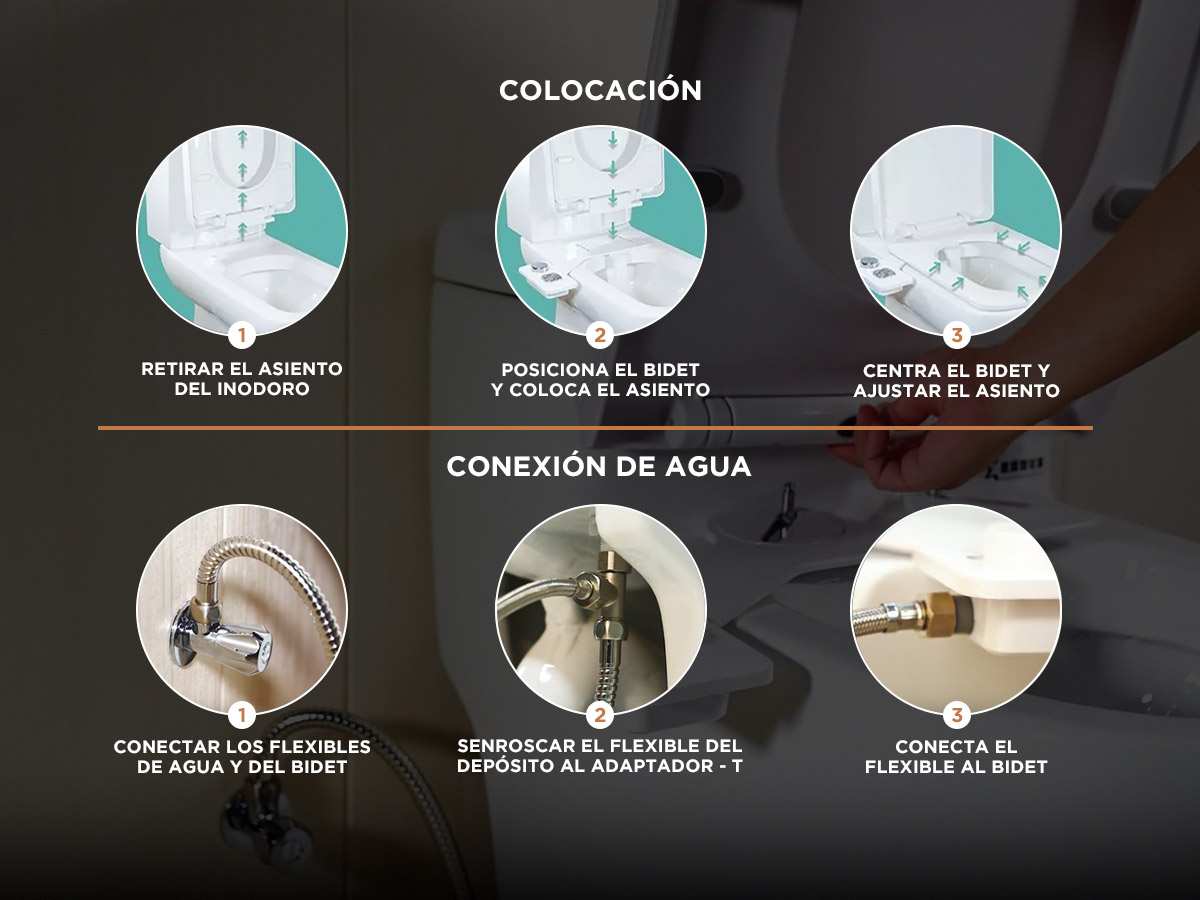Bidet Para Inodoro Gadnic Agua Fría 2 Boquillas - Imagen 5