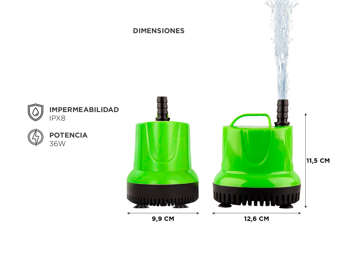 Bomba de Agua Sumergible Gadnic AQUA01 Desagotadora de Pecera - Imagen 5