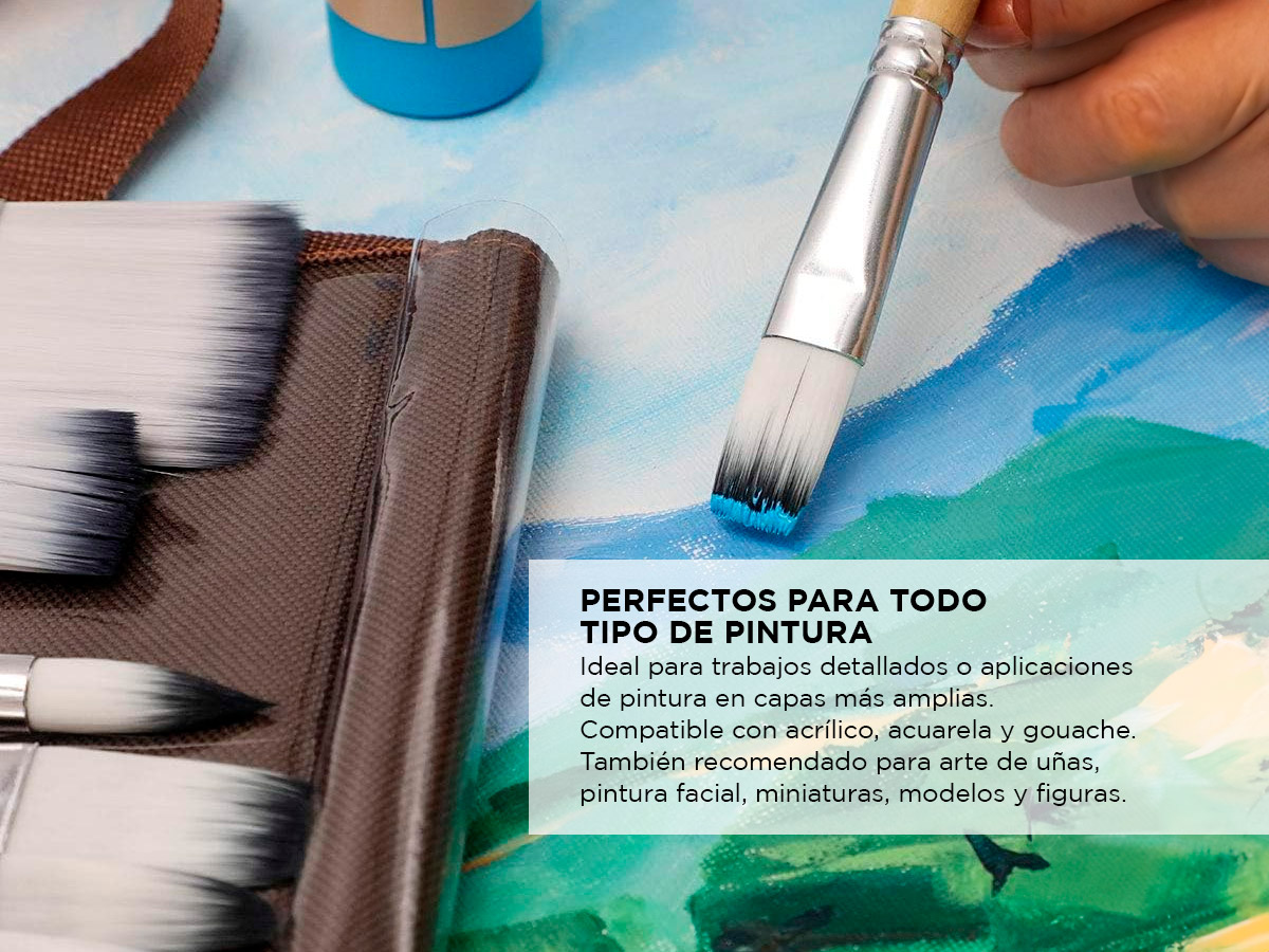 Kit de 24 pinceles de pintura Gadnic con Estuche - Imagen 3
