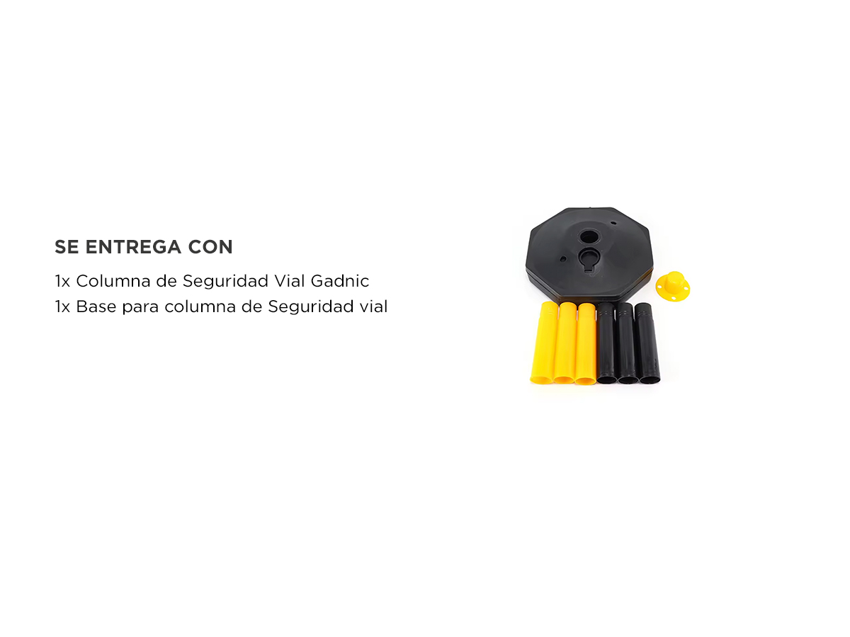 Poste Demarcatorio Gadnic Columna Vial 85cm - Imagen 5