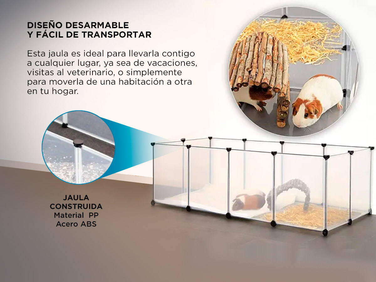 Corral para Pequeñas Mascotas Gadnic CR2 Montable Desarmable - Imagen 4