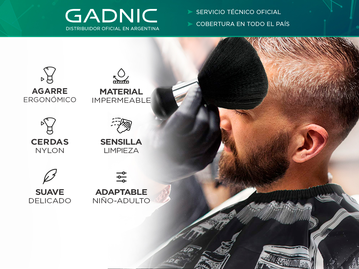 Set Peluquería Tijera de Pulir Navaja + Capa de peluquería + Brocha + Cortadora de Pelo Recargable - Imagen 4