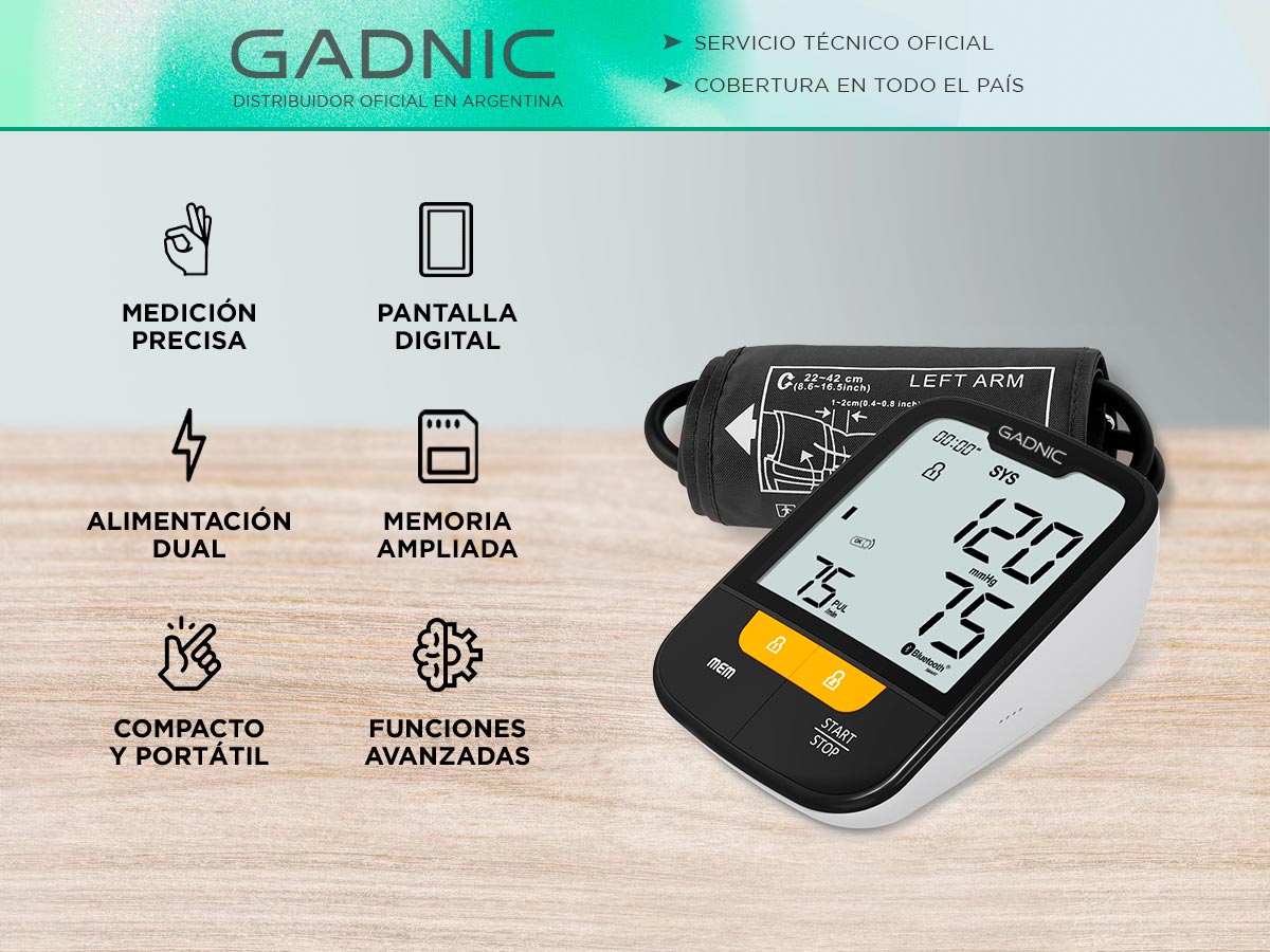 Tensiómetro Digital De Brazo Gadnic Monitor de Presión Arterial Automático - Imagen 2