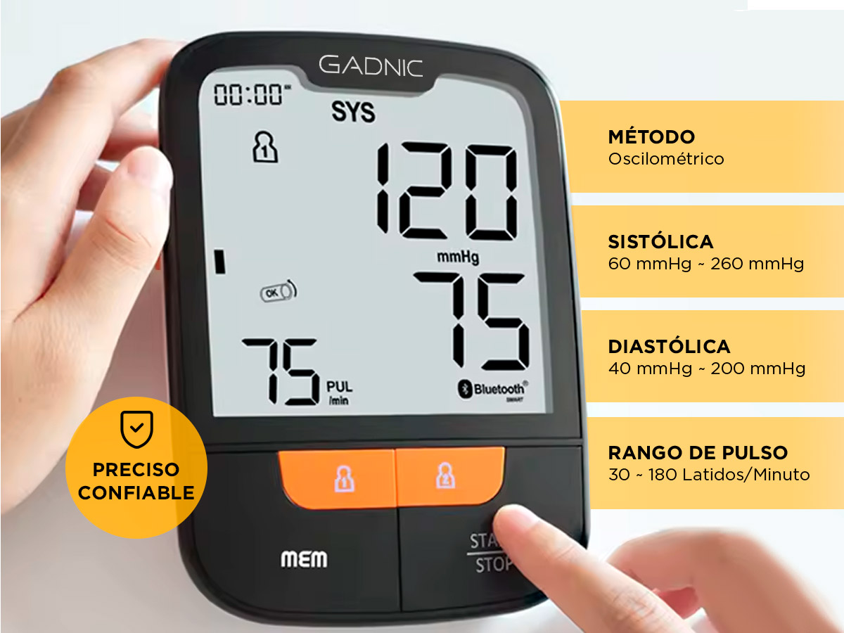 Tensiómetro Digital De Brazo Gadnic Monitor de Presión Arterial Automático - Imagen 3