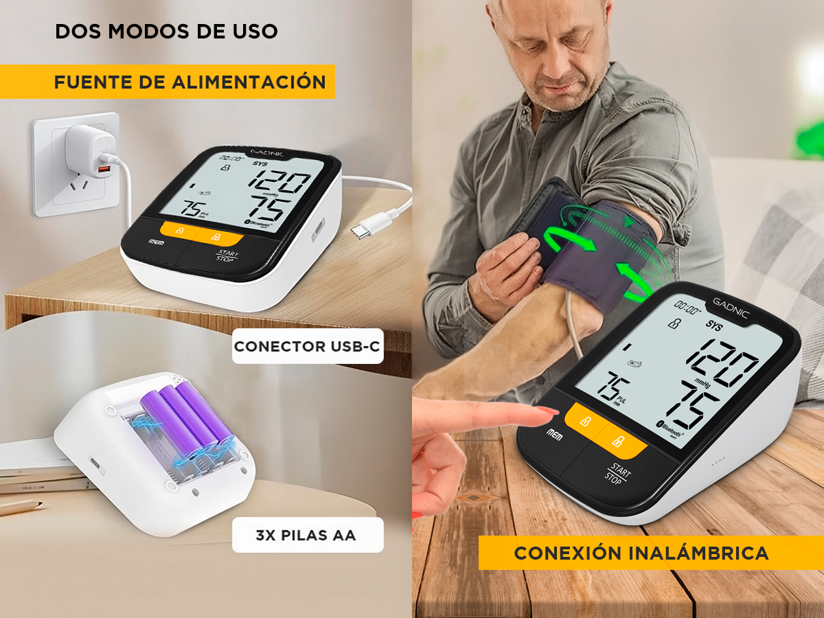 Tensiómetro Digital De Brazo Gadnic Monitor de Presión Arterial Automático - Imagen 5