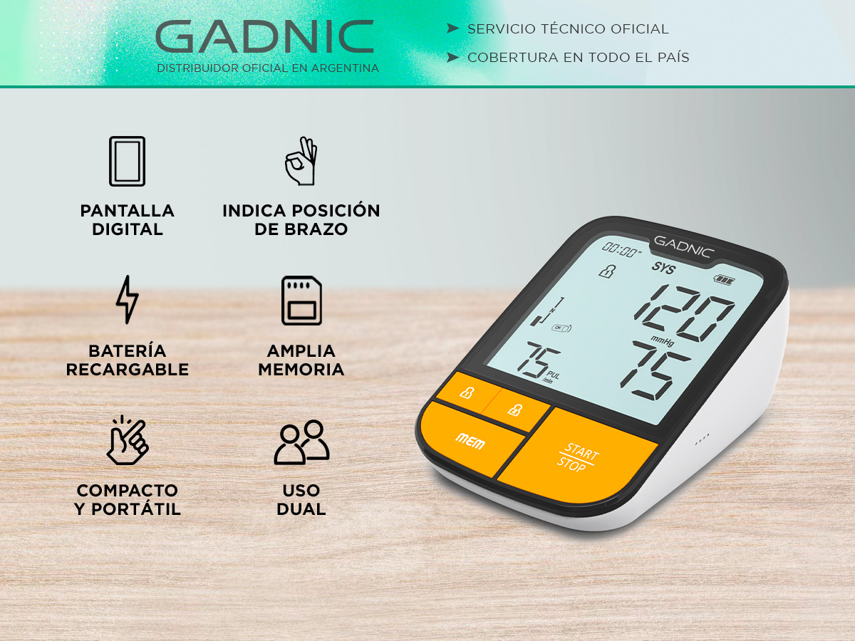 Tensiómetro De Presión Arterial Gadnic Para Brazo Digital - Imagen 2