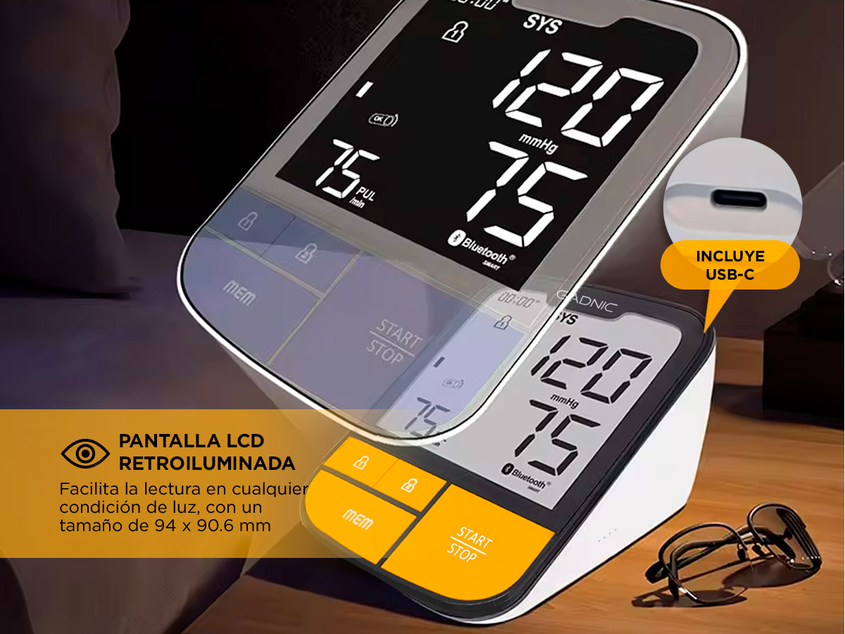 Tensiómetro De Presión Arterial Gadnic Para Brazo Digital - Imagen 4