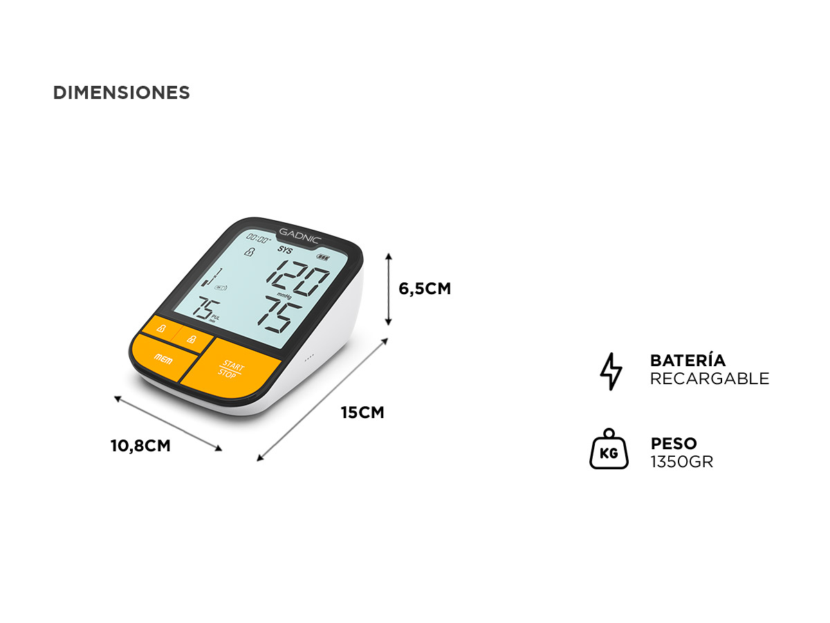 Tensiómetro De Presión Arterial Gadnic Para Brazo Digital - Imagen 6