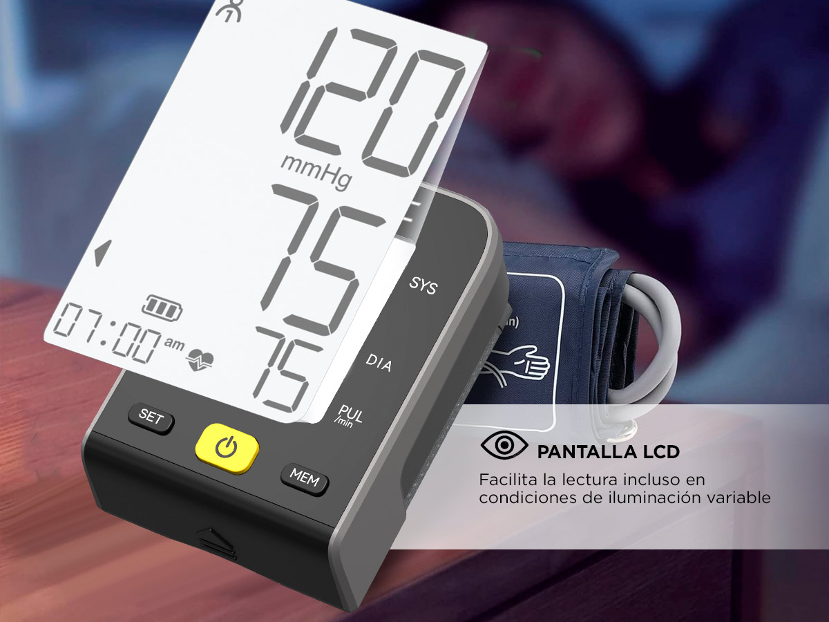 Tensiómetro Digital Automático de Muñeca Gadnic Pantalla LCD Memoria 2 Usuarios - Imagen 4