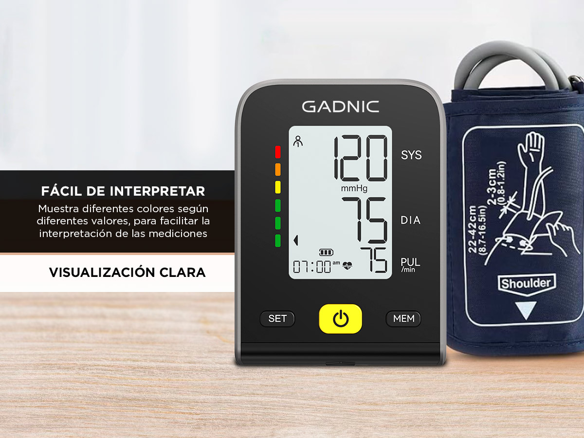 Tensiómetro Digital Automático de Muñeca Gadnic Pantalla LCD Memoria 2 Usuarios - Imagen 5