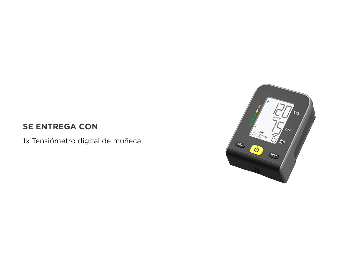 Tensiómetro Digital Automático de Muñeca Gadnic Pantalla LCD Memoria 2 Usuarios - Imagen 7
