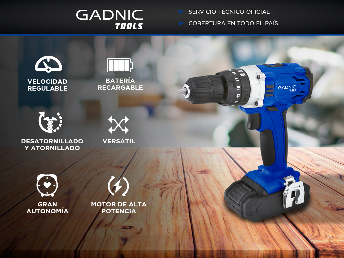 Taladro Inalambrico Gadnic Atornillador Recargable - Imagen 2