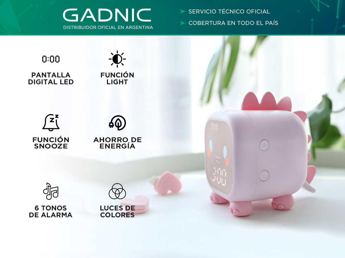 Reloj Despertador de Dragón Gadnic Pantalla LED Luz Nocturna - Imagen 2