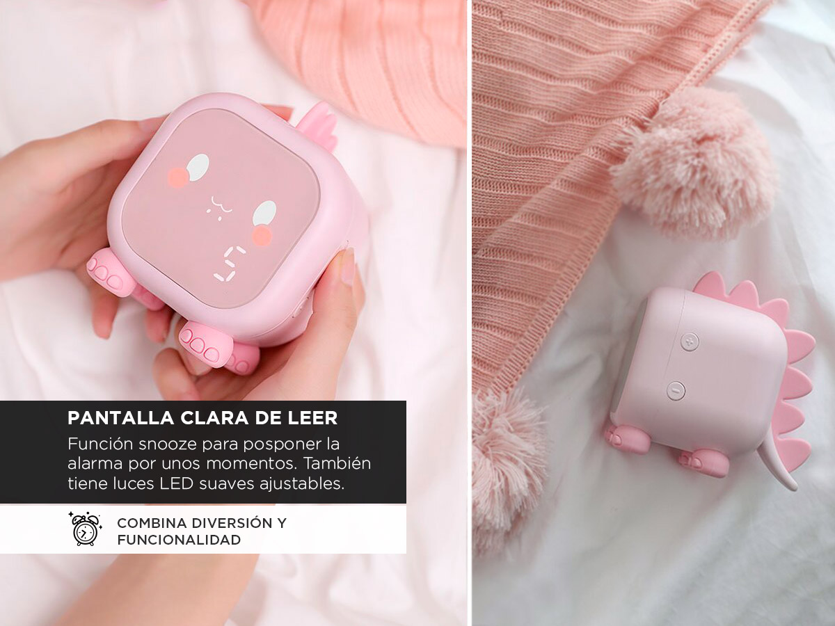 Reloj Despertador de Dragón Gadnic Pantalla LED Luz Nocturna - Imagen 3