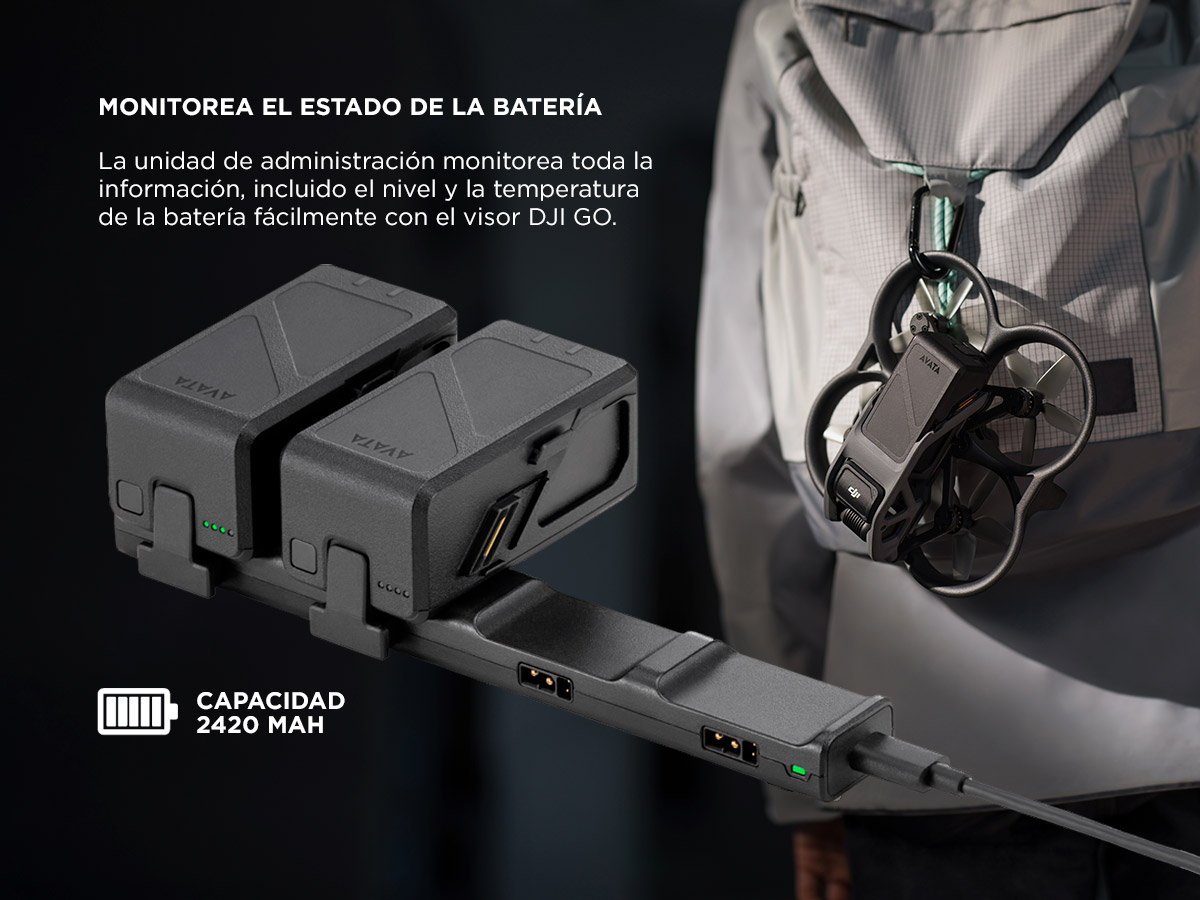 2 Batería de Vuelo Inteligente DJI Avata Fly More Kit + hub de carga - Imagen 3