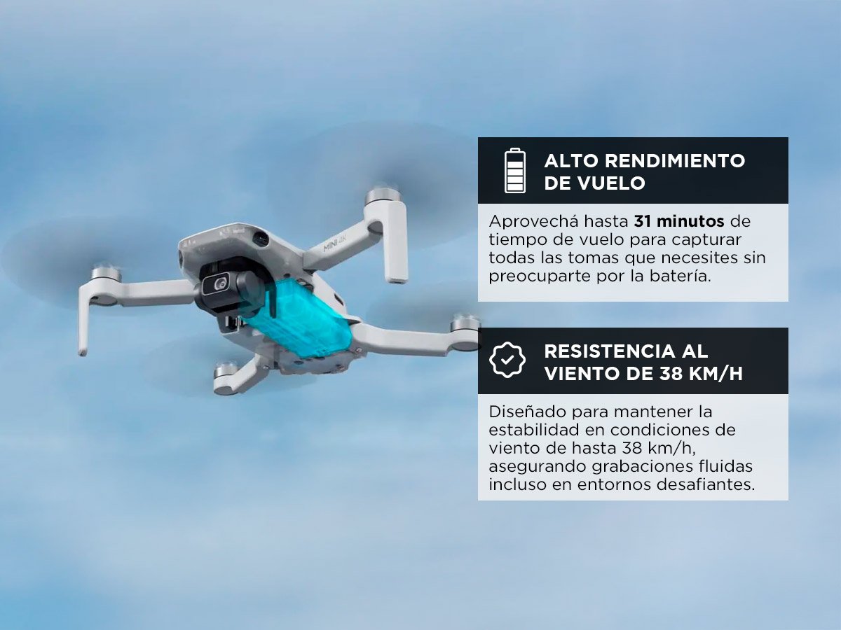 Drone DJI Mini 4K Control Remoto DJI RC-N1C - Imagen 3
