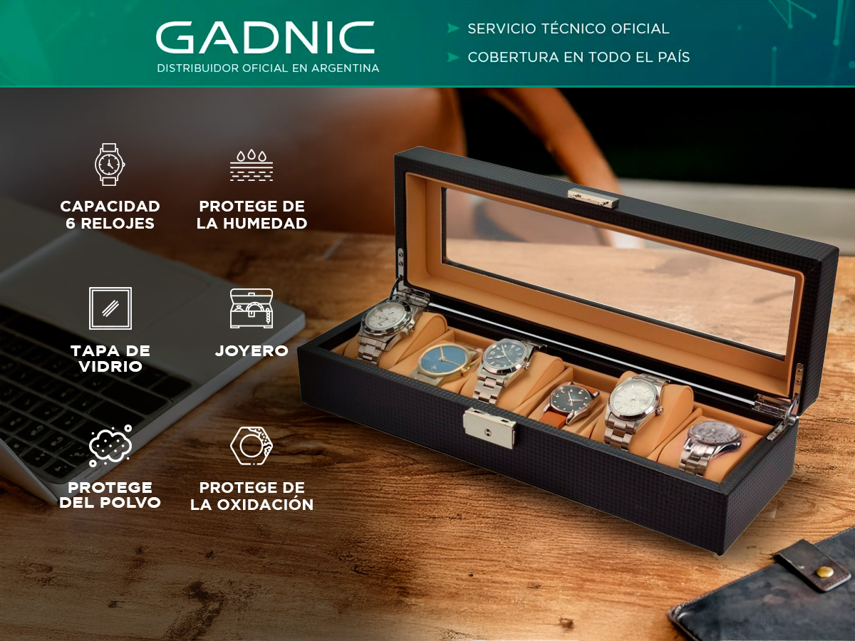 Estuche Organizador Gadnic AA954 de Relojes 6 Espacios - Imagen 2